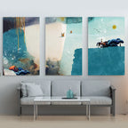 Abstract Horizon Journey – Set of 3 Modern Wall Art