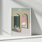 Modern Boho Architectural Escape – Set of 3 Abstract Wall Art