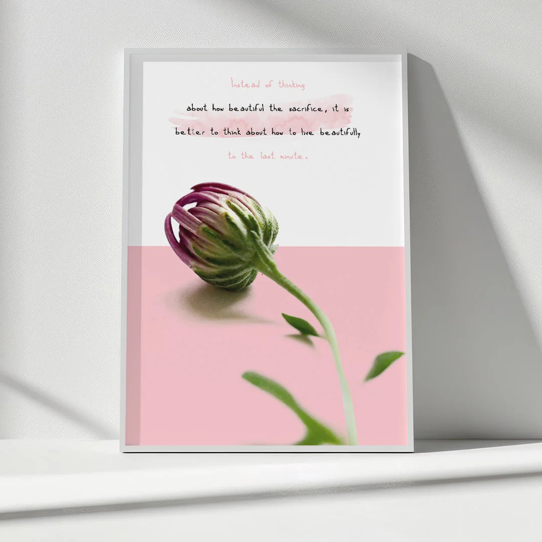 Emotional Quote Floral – Set of 3 Minimal Aesthetic Wall Art Prints