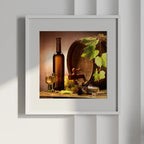 Vintage Wine & Melody Still Life – Set of 3 Wall Art Prints