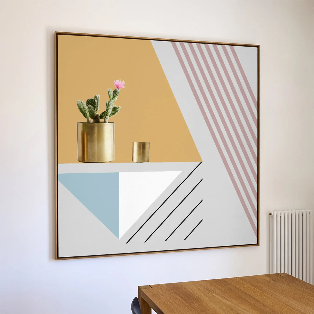 Modern Geometric Botanica – Set of 2 Abstract Wall Art