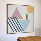 Modern Geometric Botanica – Set of 2 Abstract Wall Art