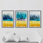 Golden Meadow Serenity: Set of 3