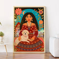 Bohemian Muse with Dog