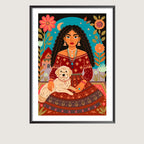 Bohemian Muse with Dog