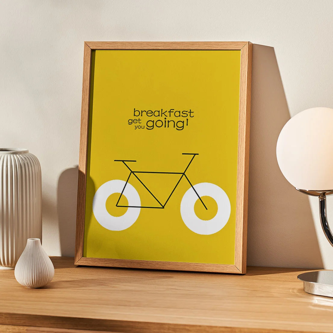 Breakfast Ride – Minimalist Kitchen Wall Art Poster