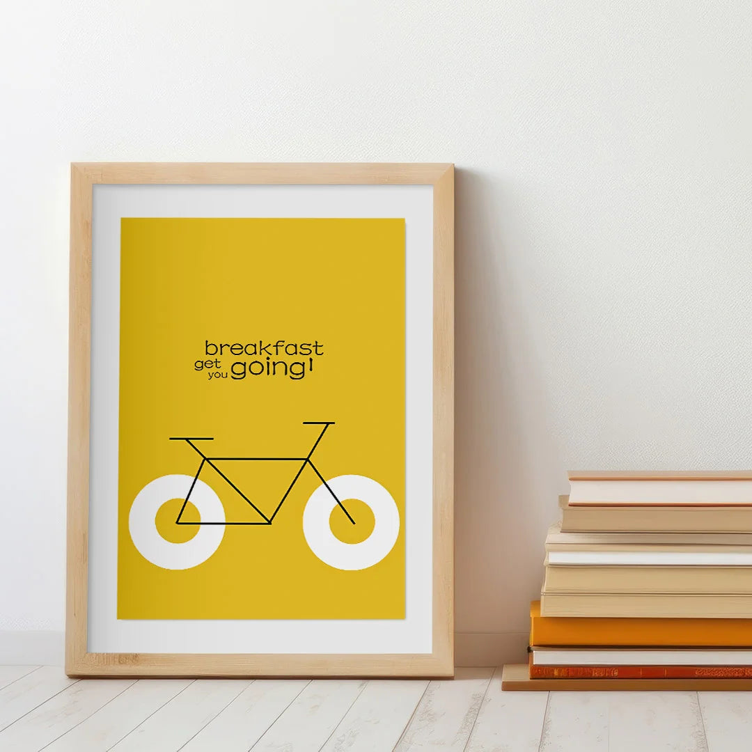 Breakfast Ride – Minimalist Kitchen Wall Art Poster
