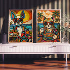 Tropical Paws: Cat & Dog Duo
