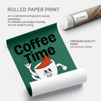 Coffee Time Fun – Retro Style Wall Art Poster