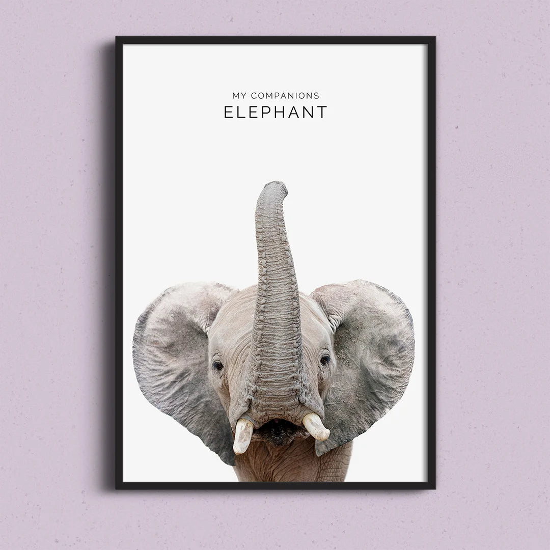 Majestic Elephant – Minimal Wildlife Wall Art