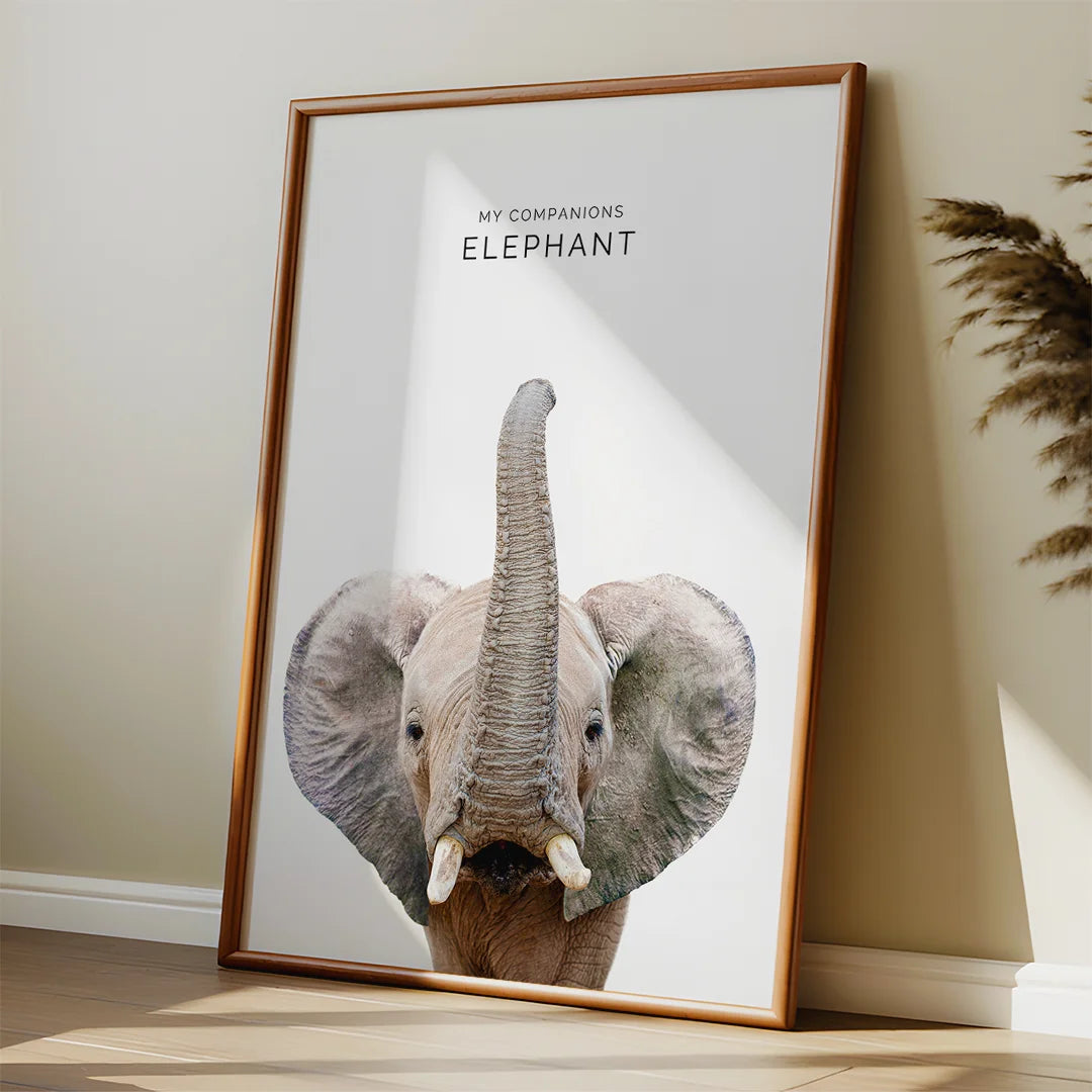 Majestic Elephant – Minimal Wildlife Wall Art