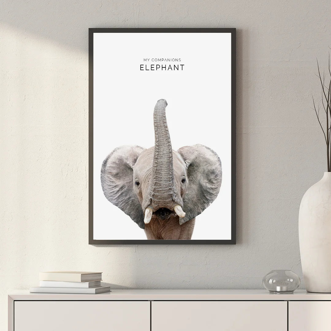Majestic Elephant – Minimal Wildlife Wall Art