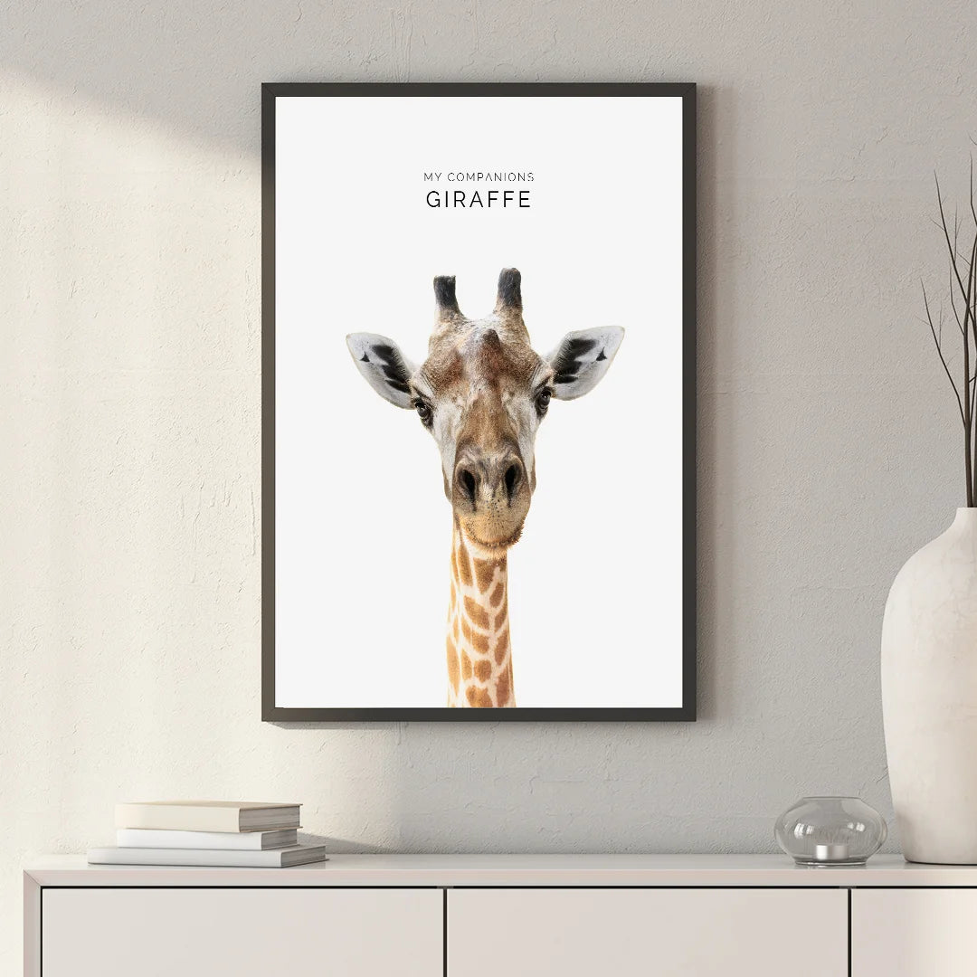 Elegant Giraffe – Minimal Wildlife Wall Art