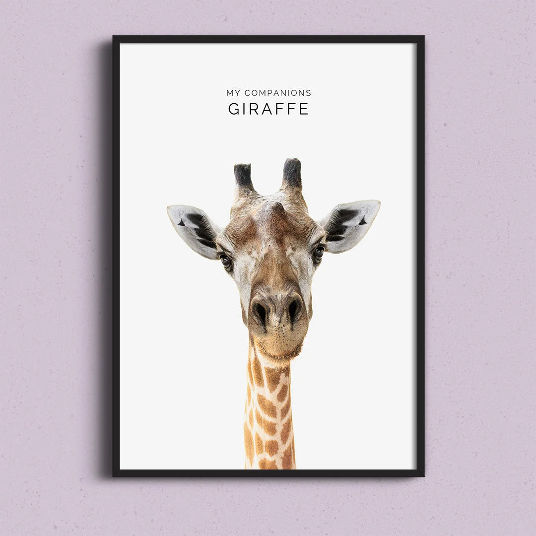 Elegant Giraffe – Minimal Wildlife Wall Art