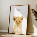 Gentle Lion Cub – Minimal Wildlife Wall Art