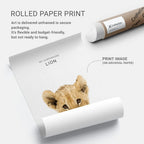 Gentle Lion Cub – Minimal Wildlife Wall Art