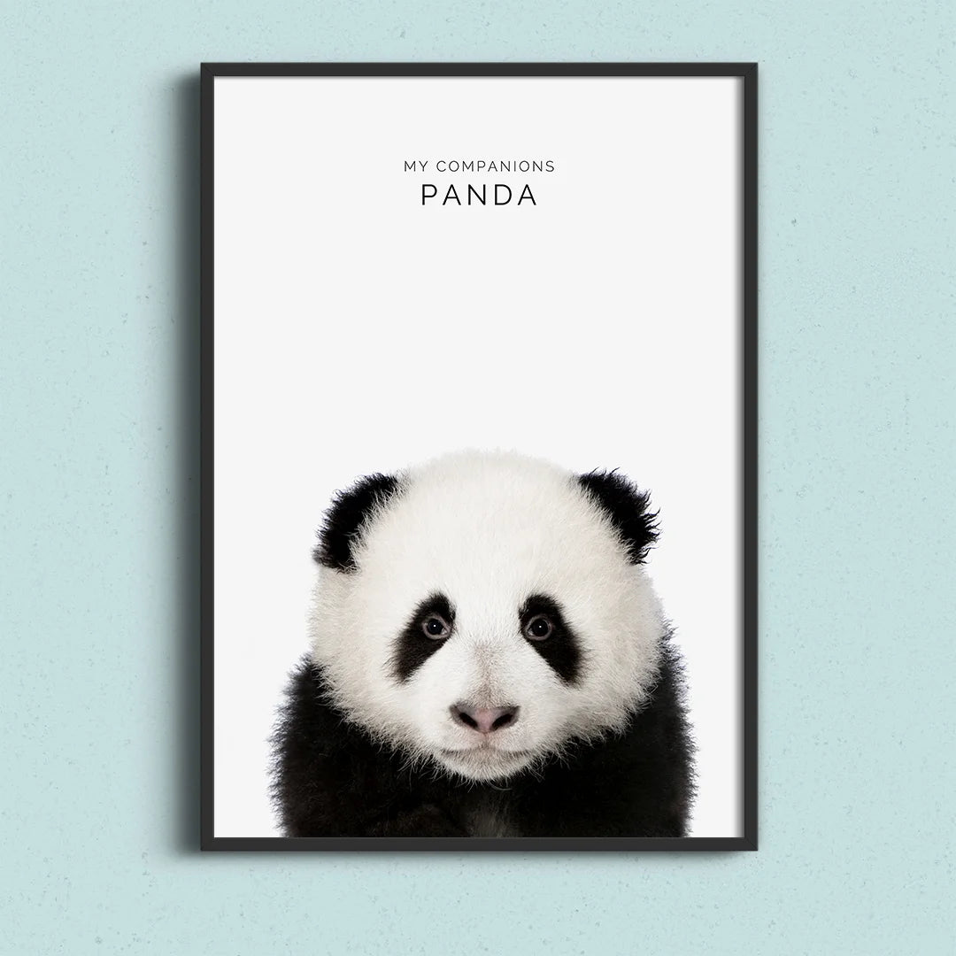 Adorable Panda – Minimal Wildlife Wall Art