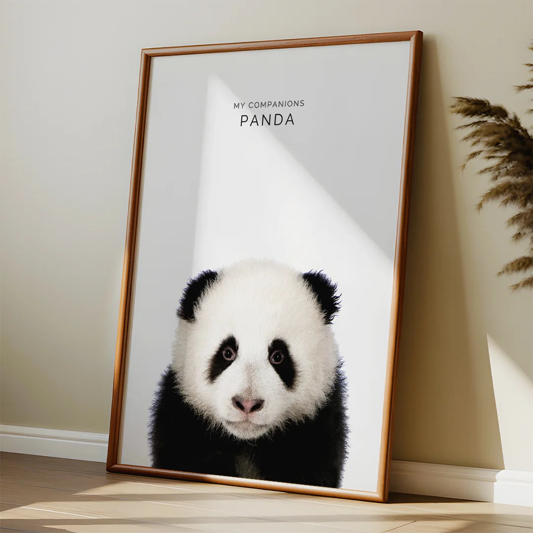 Adorable Panda – Minimal Wildlife Wall Art