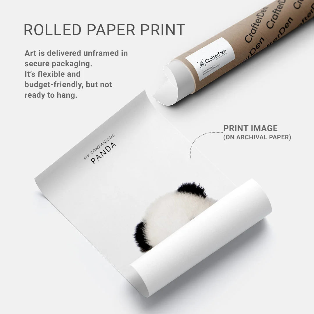 Adorable Panda – Minimal Wildlife Wall Art