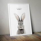 Charming Rabbit – Minimal Wildlife Wall Art