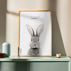 Charming Rabbit – Minimal Wildlife Wall Art
