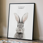 Charming Rabbit – Minimal Wildlife Wall Art