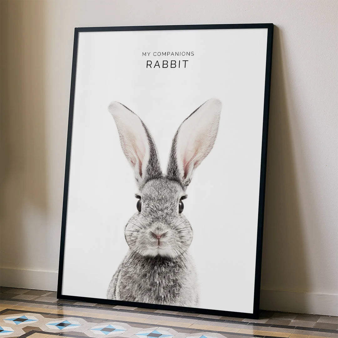 Charming Rabbit – Minimal Wildlife Wall Art