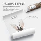 Charming Rabbit – Minimal Wildlife Wall Art