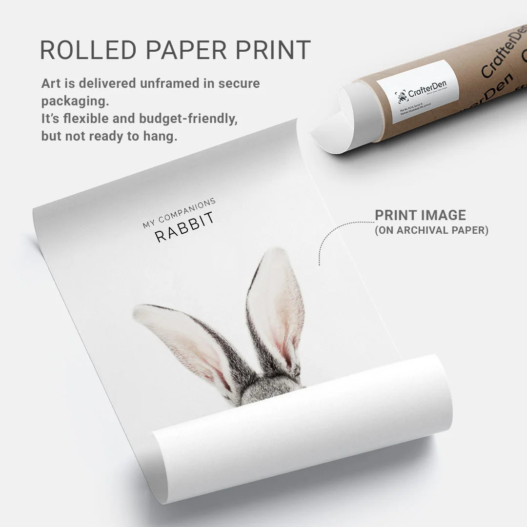 Charming Rabbit – Minimal Wildlife Wall Art