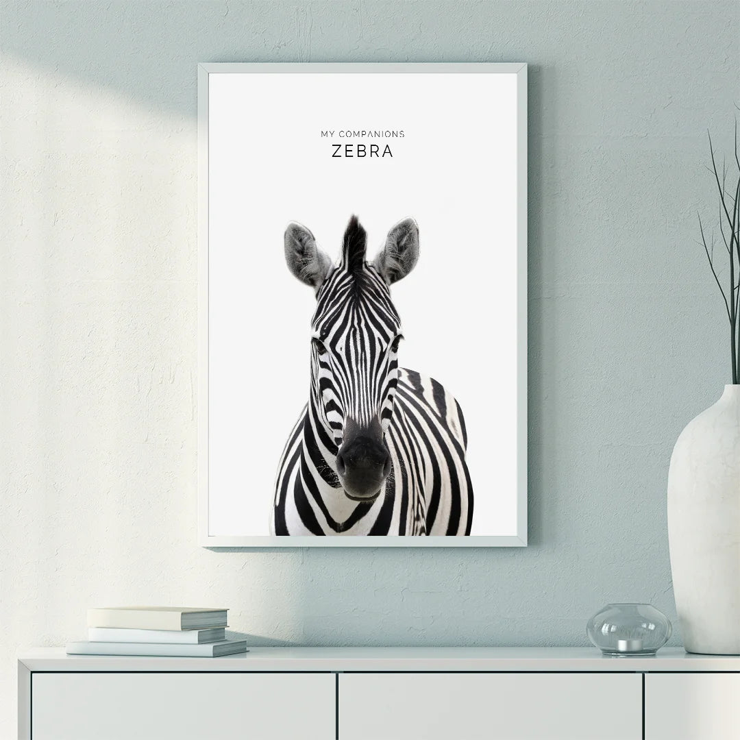 Bold Zebra – Minimal Wildlife Wall Art