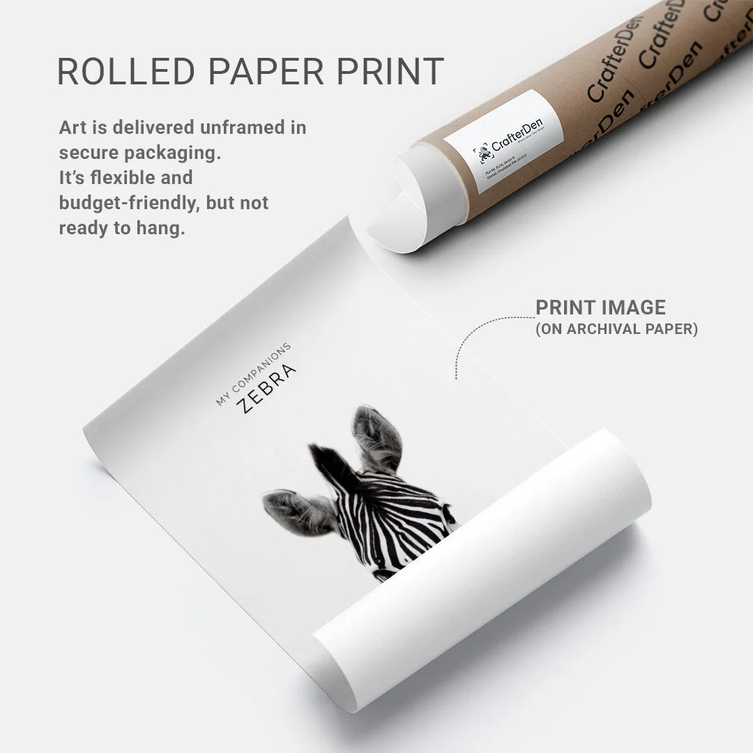 Bold Zebra – Minimal Wildlife Wall Art