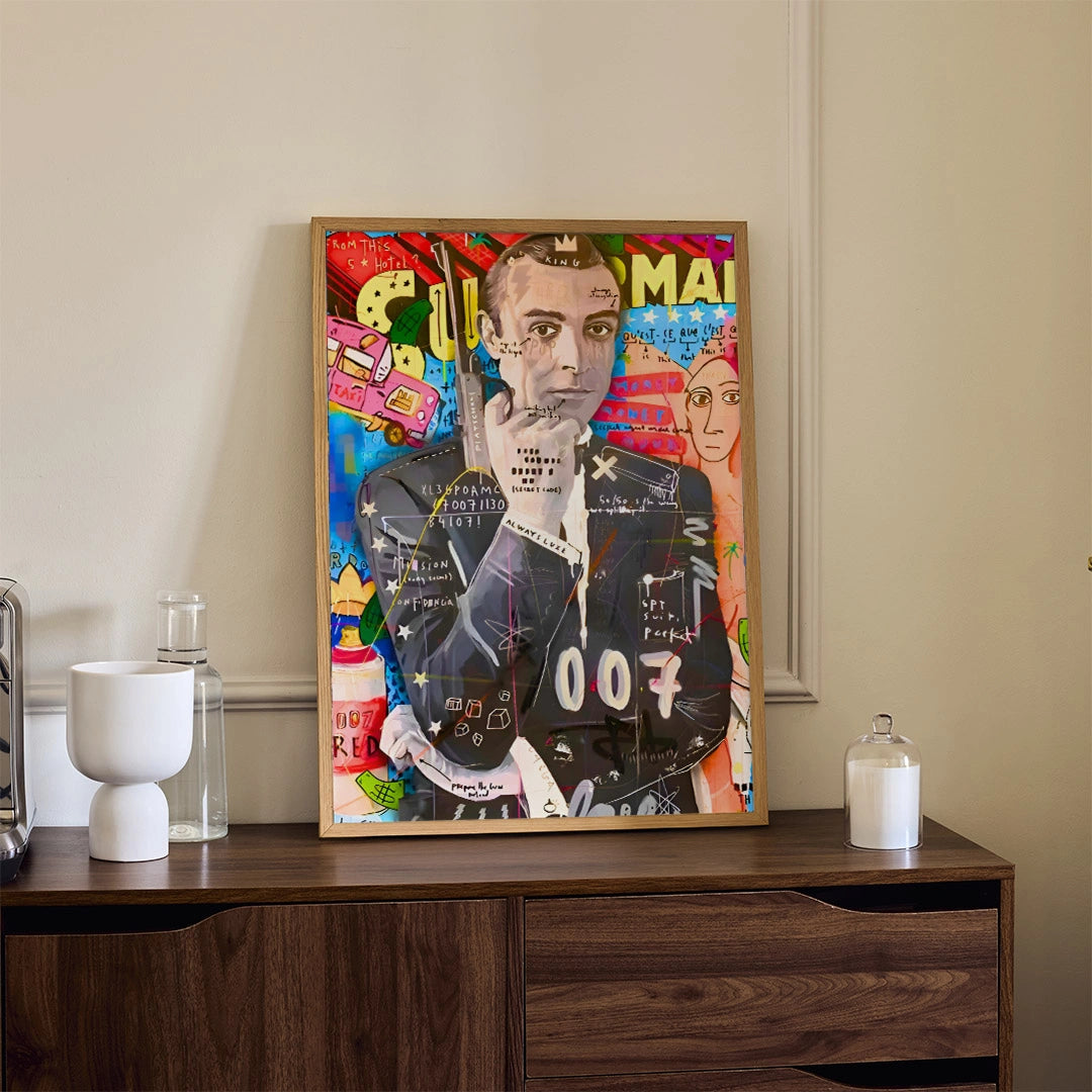 007 Pop Art Portrait – Secret Agent Wall Poster