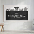 The Cutest Team – Modern Pet Typography Wall Art