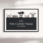 The Cutest Team – Modern Pet Typography Wall Art