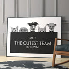 The Cutest Team – Modern Pet Typography Wall Art