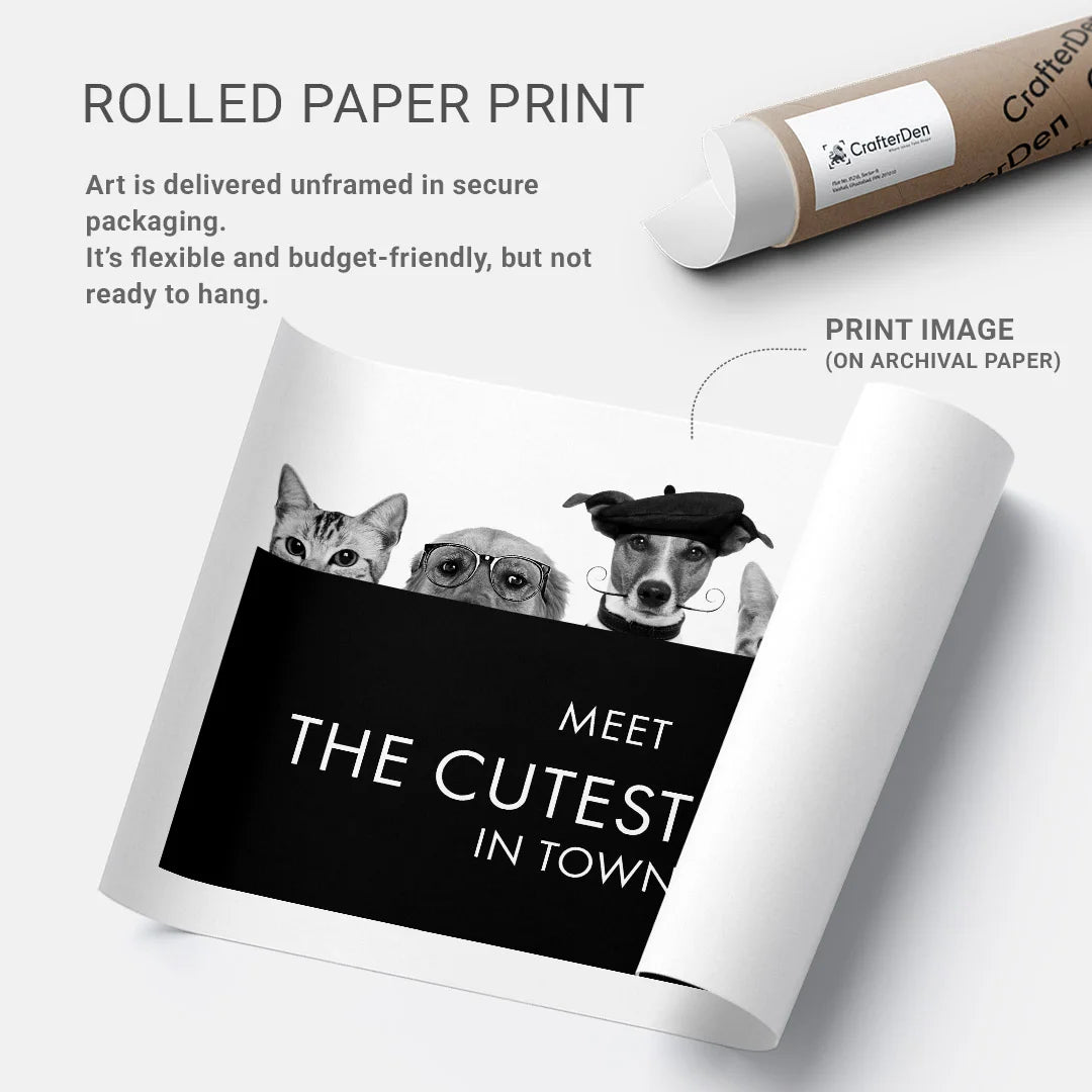 The Cutest Team – Modern Pet Typography Wall Art