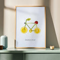 Creative Fruit Bicycle – Minimalist Kitchen Wall Art