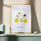 Creative Fruit Bicycle – Minimalist Kitchen Wall Art