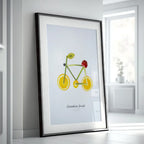Creative Fruit Bicycle – Minimalist Kitchen Wall Art