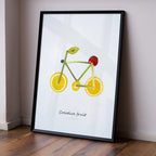 Creative Fruit Bicycle – Minimalist Kitchen Wall Art