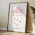 Dance in the Rain – Cute Minimal Kids Wall Art