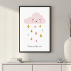 Dance in the Rain – Cute Minimal Kids Wall Art