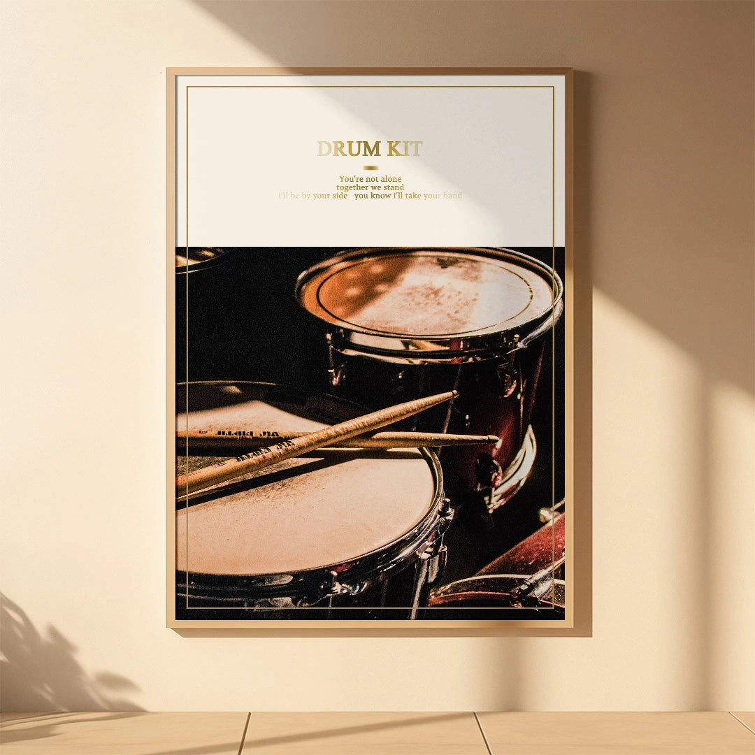 Vintage Drum Kit Poster
