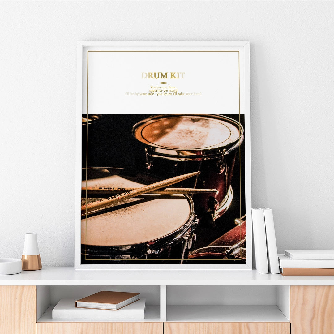 Vintage Drum Kit Poster