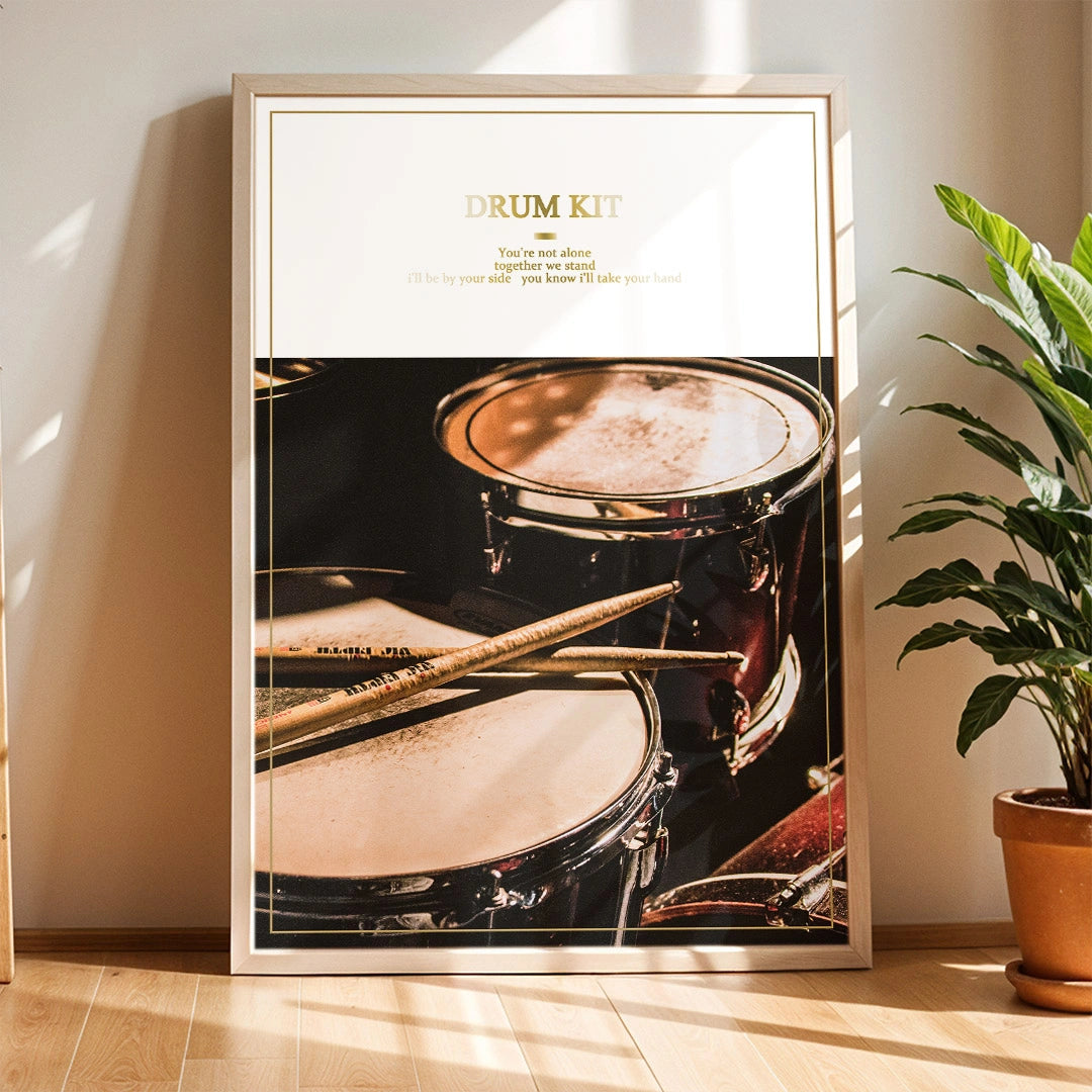 Vintage Drum Kit Poster