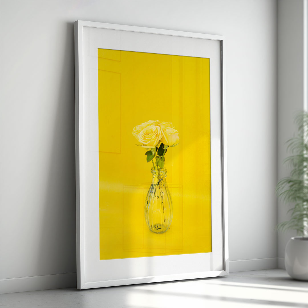 Golden Bloom in Glass