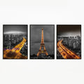 Urban Nights Paris Glow – Set of 3 Cityscape Wall Art Prints