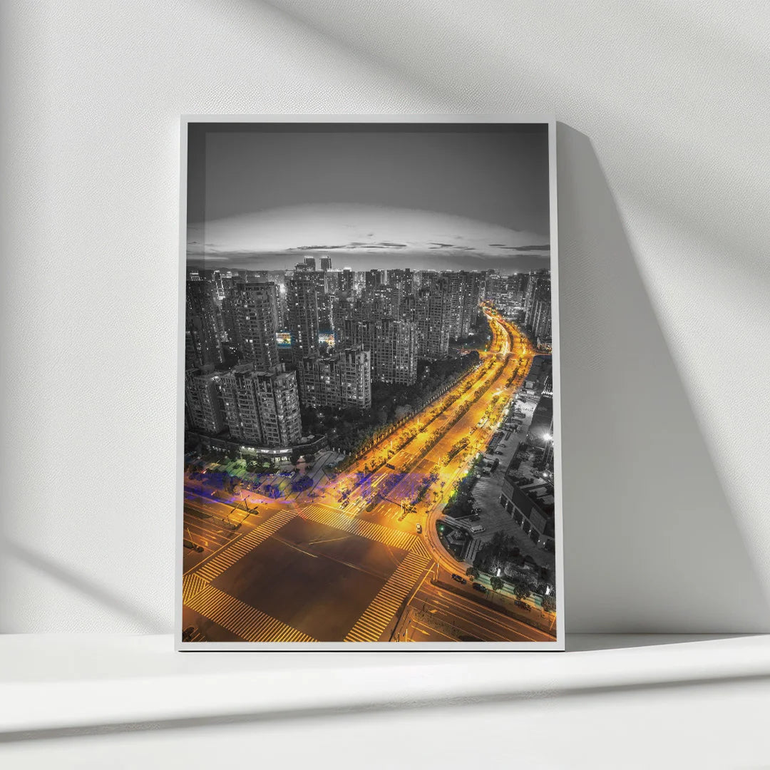 Urban Nights Paris Glow – Set of 3 Cityscape Wall Art Prints