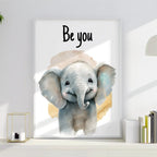 Be You Elephant – Inspirational Nursery Wall Art