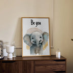 Be You Elephant – Inspirational Nursery Wall Art